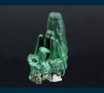 DRC-11 Malachite stalactite from L'Etoile du Congo Mine (Star of the Congo Mine), Lubumbashi, Katanga (Shaba), Democratic Republic of Congo (Zaire)