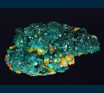 DDRC1 Dioptase with Mimetite from Mindouli District, Pool Dept., Republic of Congo DDRC1 Dioptase with Mimetite from Mindouli District, Pool Dept., Republic of Congo