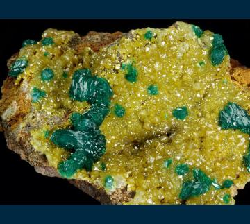 DDRC2 Mimetite with Dioptase from Mindouli District, Pool Dept., Republic of Congo DDRC2 Mimetite with Dioptase from Mindouli District, Pool Dept., Republic of Congo
