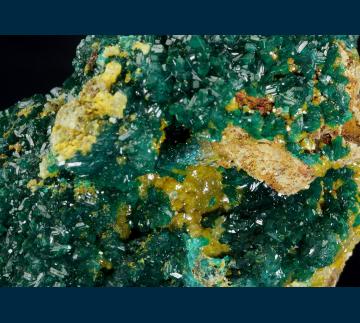 DDRC5 Dioptase with Mimetite from Mindouli District, Pool Dept., Republic of Congo DDRC5 Dioptase with Mimetite from Mindouli District, Pool Dept., Republic of Congo