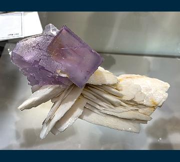 RG1109 Fluorite on Barite from Berbes Mine, Berbes Mining area, Ribadesella, Asturias Comunidad Autonoma, Spain