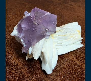 RG1109 Fluorite on Barite from Berbes Mine, Berbes Mining area, Ribadesella, Asturias Comunidad Autonoma, Spain