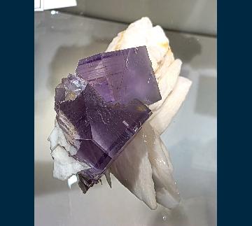 RG1109 Fluorite on Barite from Berbes Mine, Berbes Mining area, Ribadesella, Asturias Comunidad Autonoma, Spain