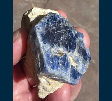 RG0136 Corundum ( var. Sapphire ) from Ilmen Natural Reserve, Ilmen Mts., Southern Urals, Chelyabinskaya Oblast', Russia