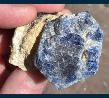 RG0136 Corundum ( var. Sapphire ) from Ilmen Natural Reserve, Ilmen Mts., Southern Urals, Chelyabinskaya Oblast', Russia