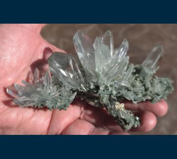 DOXC1681 Quartz with Chlorite inclusions from L'alpe d'huez, Bourg d'Oisans, Isère, Rhone-Alpes Region, France DOXC1681 Quartz with Chlorite inclusions from L'alpe d'huez, Bourg d'Oisans, Isère, Rhone-Alpes Region, France