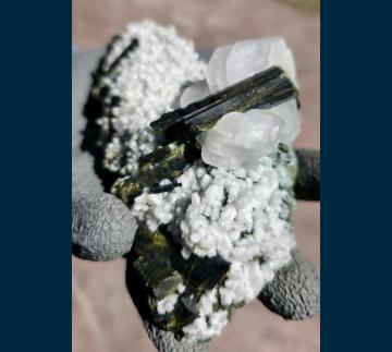 JC213 Epidote with Calcite and Albite from Knappenwand area, Untersulzbach Valley, Hohe Tauern, Salzburg, Austria JC213 Epidote with Calcite and Albite from Knappenwand area, Untersulzbach Valley, Hohe Tauern, Salzburg, Austria