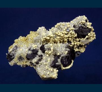 RG0117 Sphalerite on Quartz with Siderite from Nikolaevskiy ( Nikolaev Mine ), Dal'negorsk, Primorskiy Kray, Russia RG0117 Sphalerite on Quartz with Siderite from Nikolaevskiy ( Nikolaev Mine ), Dal'negorsk, Primorskiy Kray, Russia