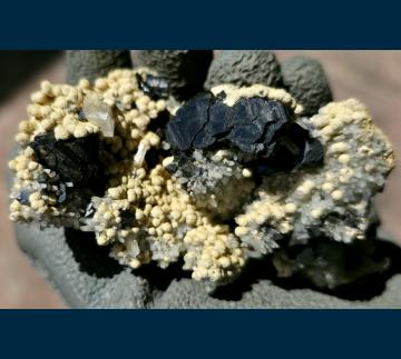 RG0117 Sphalerite on Quartz with Siderite from Nikolaevskiy ( Nikolaev Mine ), Dal'negorsk, Primorskiy Kray, Russia RG0117 Sphalerite on Quartz with Siderite from Nikolaevskiy ( Nikolaev Mine ), Dal'negorsk, Primorskiy Kray, Russia