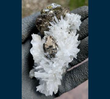 RG0439 Pyrrhotite on Quartz from 1st Sovietskiy Mine, Dal'negorsk, Primorskiy Kray, Russia