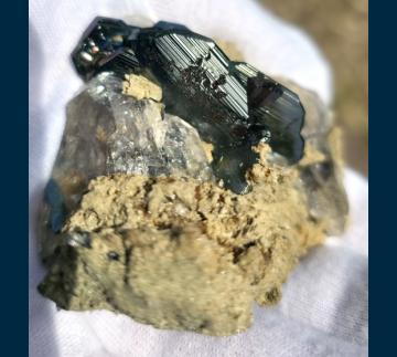 RG0980 Hematite with Rutile on Quartz from Cavradi, Val Curnera, Tavetsch, Graubunden (Grisons) Canton, Switzerland