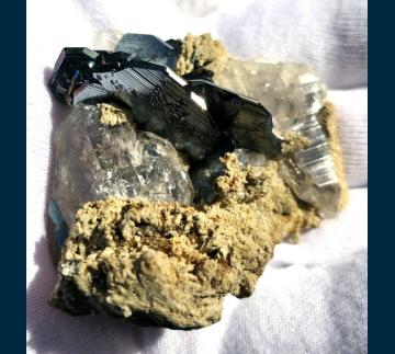 RG0980 Hematite with Rutile on Quartz from Cavradi, Val Curnera, Tavetsch, Graubunden (Grisons) Canton, Switzerland