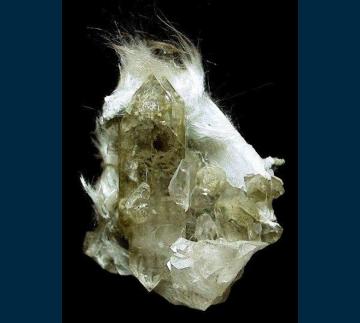 RG1010 Quartz ( var. Smoky ) with Actinolite ( var. Byssolite ) from Griesserental, Maderanertal, Uri Canton, Switzerland RG1010 Quartz ( var. Smoky ) with Actinolite ( var. Byssolite ) from Griesserental, Maderanertal, Uri Canton, Switzerland