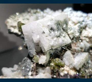 RG1324 Titanite ( Sphene ) on Adularia with Tourmaline from Zillertal, North Tirol, Tirol, Austria RG1324 Titanite ( Sphene ) on Adularia with Tourmaline from Zillertal, North Tirol, Tirol, Austria