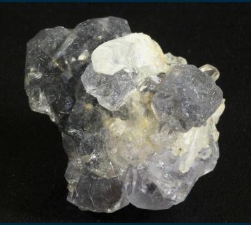 Quartz with Fluorite included with Bismuthinite - China - F423