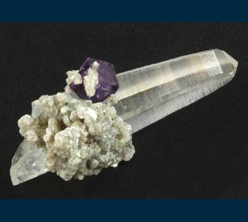 Fluorite on Quartz with Muscovite - China - Q234