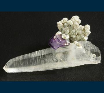 Fluorite on Quartz with Muscovite - China - Q234