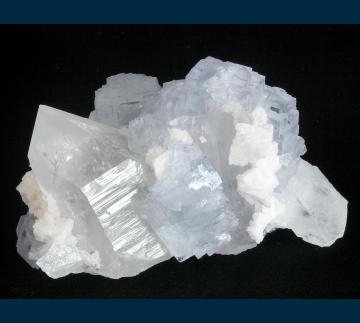 Fluorite on Quartz with Dolomite - China - YAO-01