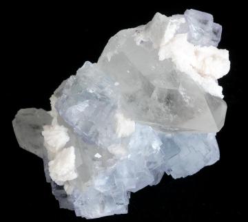 Fluorite on Quartz with Dolomite - China - YAO-01