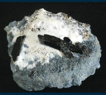 Neptunite on Natrolite - United States of America - SBC-18