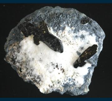 Neptunite on Natrolite - United States of America - SBC-18