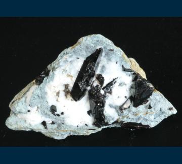 Neptunite on Natrolite - United States of America - SBC-19