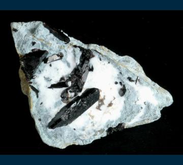 Neptunite on Natrolite - United States of America - SBC-19