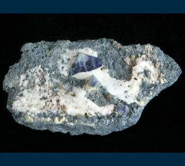 Benitoite with Joaquinite on Natrolite - United States of America - SBC-21