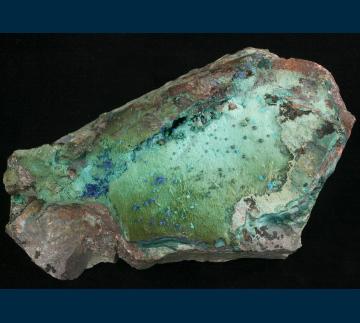 Azurite and Rosasite on Chrysocolla - United States of America - RG0680