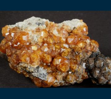 Quartz ( var. Smoky ) with Spessartine - China - CJ-02