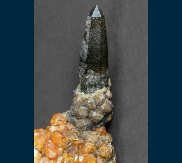 Quartz ( var. Smoky ) with Spessartine - China - CJ-02