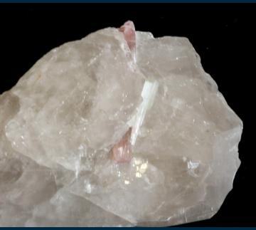Elbaite with Spodumene on Quartz - United States of America - MMH-32