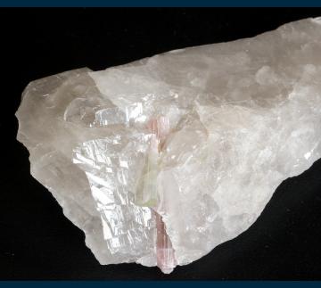 Elbaite with Spodumene on Quartz - United States of America - MMH-32