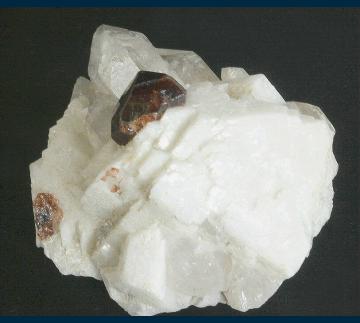 Spessartine with Quartz on Microcline - Pakistan - MMH-33