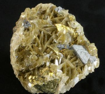 Tetrahedrite with Chalcopyrite on Siderite - China - MMH-35