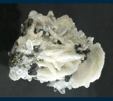 Quartz pseudo after Barite with Chalcocite - Romania - MMH-36