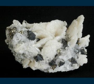 Quartz pseudo after Barite with Chalcocite - Romania - MMH-36