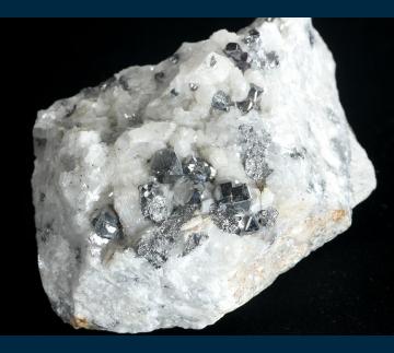 Carrolite on Calcite - Democratic Republic of Congo - MMH-39