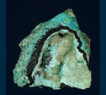 RG0496 Cerussite on Chrysocolla from 79 Mine, Banner District, Dripping Springs Mts., Gila County, Arizona, USA RG0496 Cerussite on Chrysocolla from 79 Mine, Banner District, Dripping Springs Mts., Gila County, Arizona, USA