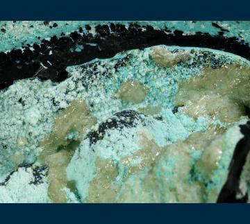 RG0496 Cerussite on Chrysocolla from 79 Mine, Banner District, Dripping Springs Mts., Gila County, Arizona, USA RG0496 Cerussite on Chrysocolla from 79 Mine, Banner District, Dripping Springs Mts., Gila County, Arizona, USA