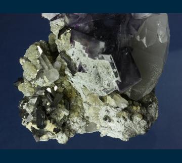JC219 Fluorite with Quartz and Arsenopyrite from Yaogangxian Mine, Yizhang County, Chenzhou Prefecture, Hunan Province, China JC219 Fluorite with Quartz and Arsenopyrite from Yaogangxian Mine, Yizhang County, Chenzhou Prefecture, Hunan Province, China