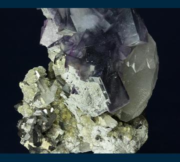 JC219 Fluorite with Quartz and Arsenopyrite from Yaogangxian Mine, Yizhang County, Chenzhou Prefecture, Hunan Province, China JC219 Fluorite with Quartz and Arsenopyrite from Yaogangxian Mine, Yizhang County, Chenzhou Prefecture, Hunan Province, China