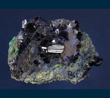 JC281 Azurite with Malachite from Touissit, Touissit District, near Oujna, Oujda Province, Morocco JC281 Azurite with Malachite from Touissit, Touissit District, near Oujna, Oujda Province, Morocco