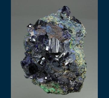 JC281 Azurite with Malachite from Touissit, Touissit District, near Oujna, Oujda Province, Morocco JC281 Azurite with Malachite from Touissit, Touissit District, near Oujna, Oujda Province, Morocco