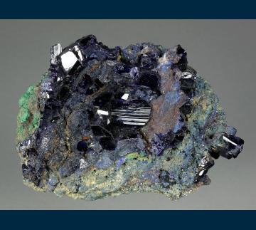 JC281 Azurite with Malachite from Touissit, Touissit District, near Oujna, Oujda Province, Morocco JC281 Azurite with Malachite from Touissit, Touissit District, near Oujna, Oujda Province, Morocco