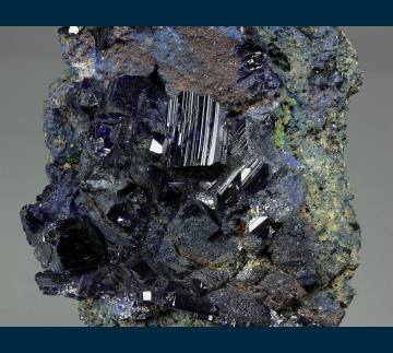 JC281 Azurite with Malachite from Touissit, Touissit District, near Oujna, Oujda Province, Morocco JC281 Azurite with Malachite from Touissit, Touissit District, near Oujna, Oujda Province, Morocco