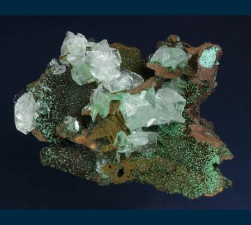 JC283 Calcite and Malachite from Ojuela Mine, Mapimi District, Bufa de Mapimi, Municipio de Mapimi, Durango, Mexico