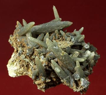 GR107 Quartz ( var. Prase ) on Hedenbergite from Serifos Island, Cyclade Islands, Kyklades Prefecture, Aegean Islands Department, Greece GR107 Quartz ( var. Prase ) on Hedenbergite from Serifos Island, Cyclade Islands, Kyklades Prefecture, Aegean Islands Department, Greece