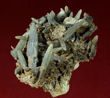 GR107 Quartz ( var. Prase ) on Hedenbergite from Serifos Island, Cyclade Islands, Kyklades Prefecture, Aegean Islands Department, Greece GR107 Quartz ( var. Prase ) on Hedenbergite from Serifos Island, Cyclade Islands, Kyklades Prefecture, Aegean Islands Department, Greece