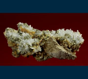 GR22 Pyrite with Quartz and Siderite from Madem-Lakko Mine, Stratoni operations, Chalkidiki Prefecture, Macedonia Department, Greece